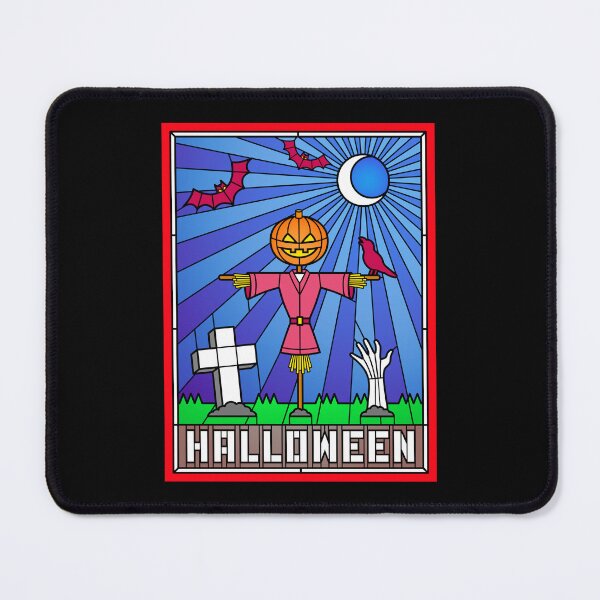 Item preview, Halloween Scarecrow Pumpkin Stained Glass Window designed and sold by PILANTROP.