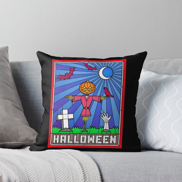 Item preview, Halloween Scarecrow Pumpkin Stained Glass Window designed and sold by PILANTROP.