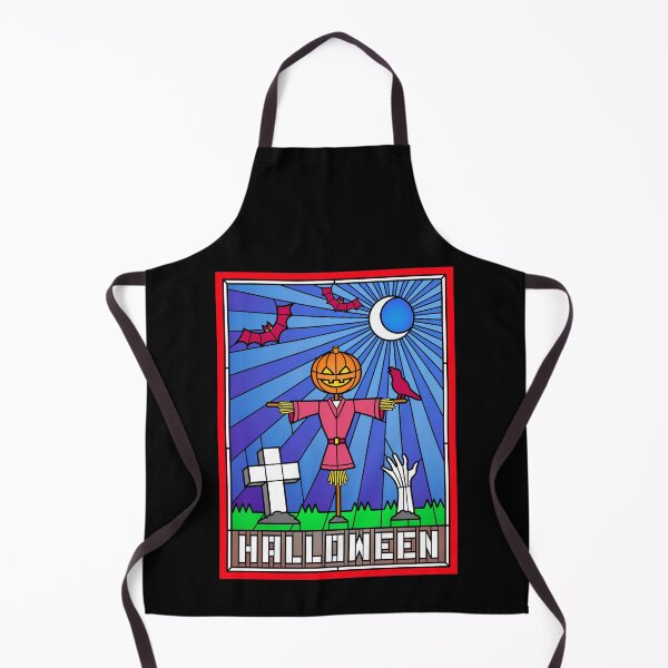 Item preview, Halloween Scarecrow Pumpkin Stained Glass Window designed and sold by PILANTROP.