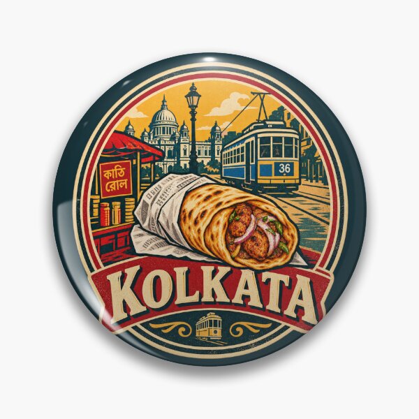 Item preview, Kolkata Kathi Roll Indian Street Food Vintage Travel designed and sold by Globalcitytees.