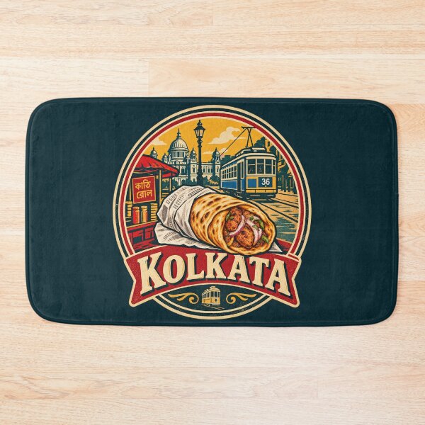 Item preview, Kolkata Kathi Roll Indian Street Food Vintage Travel designed and sold by Globalcitytees.