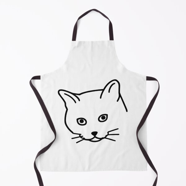 Item preview, Minimalist Cat Face Outline Line Art designed and sold by Ikochane.