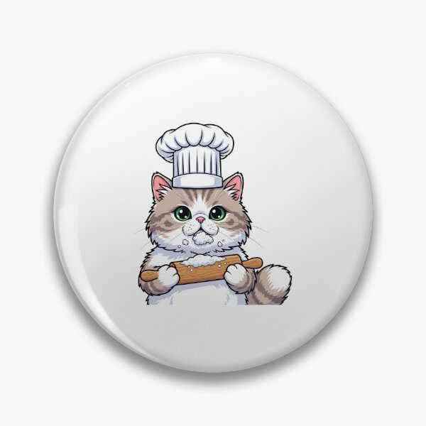 Artikelvorschau, Niedliche Bäckerkatze – Küchenhumor mit Nudelholz entworfen und verkauft von Apex Designs.