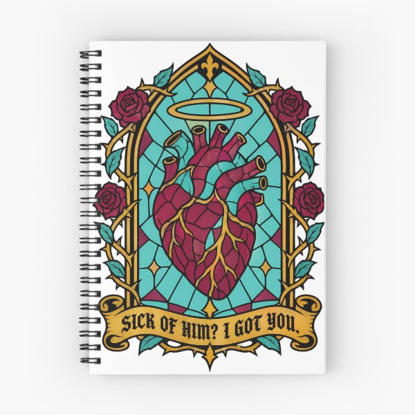 Item preview, Sick of Him Stained Glass Anatomical Heart designed and sold by Lolik Designs.