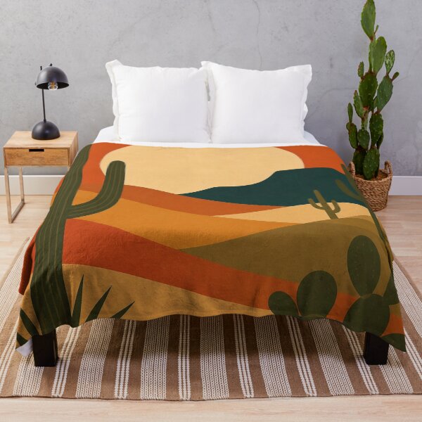 Item preview, Retro Desert Sunset Mid Century Cactus Landscape designed and sold by EpicGear085.