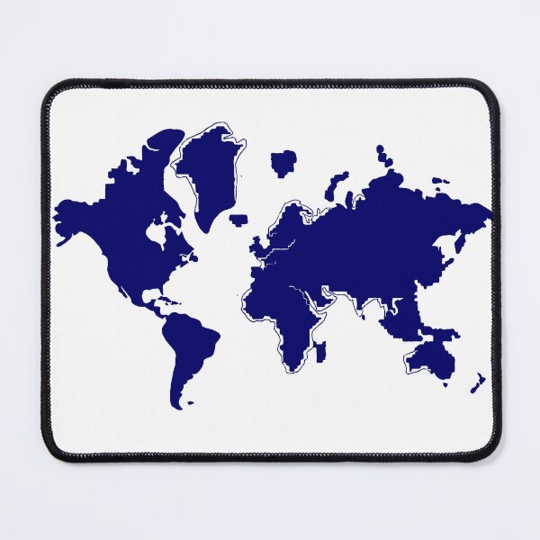 Item preview, World Map - Minimalist Navy Blue Silhouette designed and sold by PotentialDevelopment.