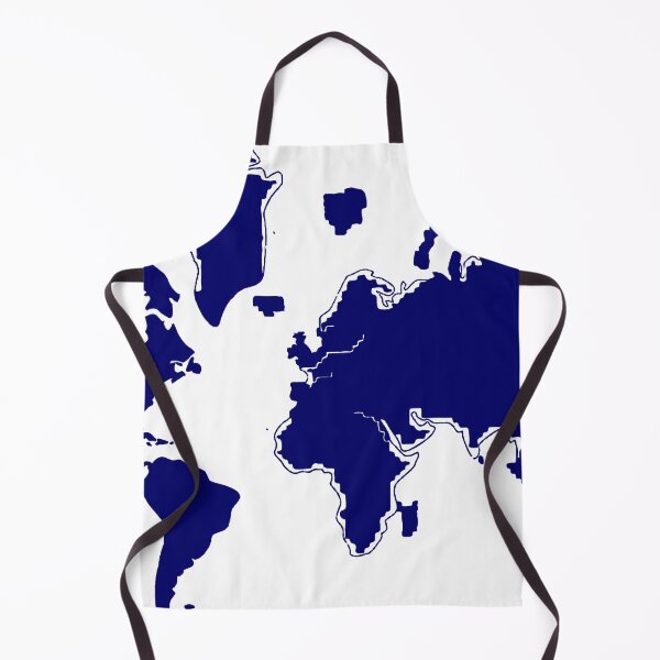Item preview, World Map - Minimalist Navy Blue Silhouette designed and sold by PotentialDevelopment.