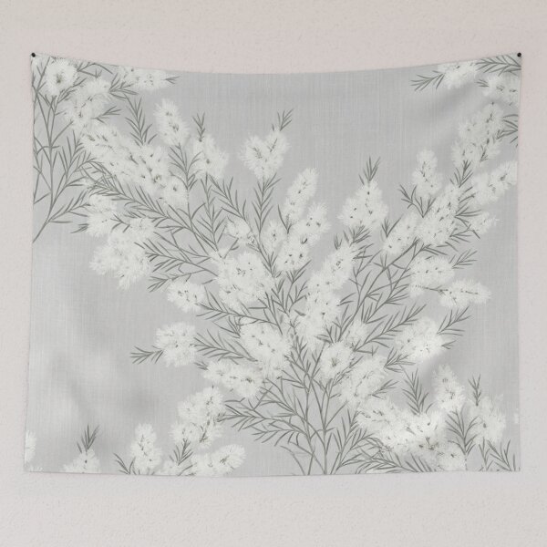 Item preview,  Frosted White Myrtle Silhouette Botanical Pattern designed and sold by Studio BC.
