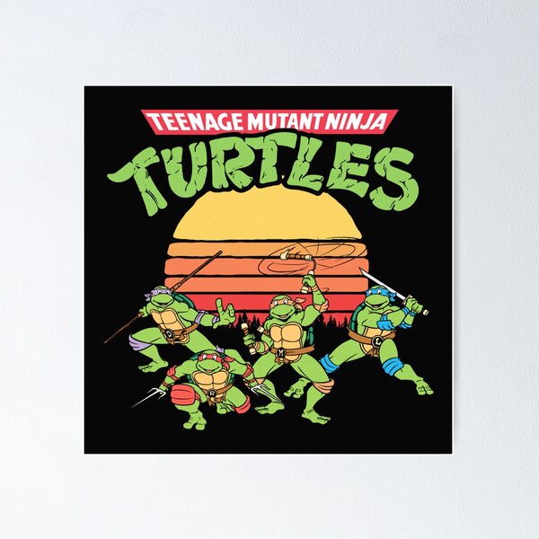 Item preview, Teenage Mut4nt Nlnja TurtIess Retro Logo & Eighties Sunset designed and sold by EulaAustynvlx.