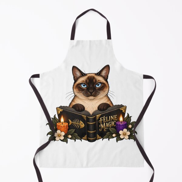 Item preview, Siamese Cat Spellbook Feline Magic Halloween designed and sold by Old's Cool Cat Studio.