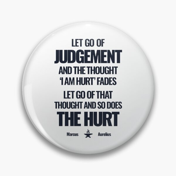 Item preview, Let Go of Judgement - Marcus Aurelius - Bold Stoic Motivational Quote - Dark Version designed and sold by Stoic Core.