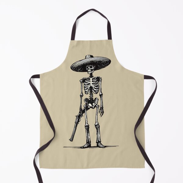 Item preview, Skeleton Wearing Mexican Sombrero Hat Linocut designed and sold by Lady-K-.