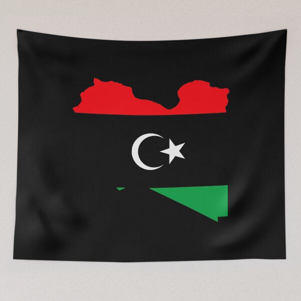 Item preview, Flag Map of Libya designed and sold by DreamBrushy.