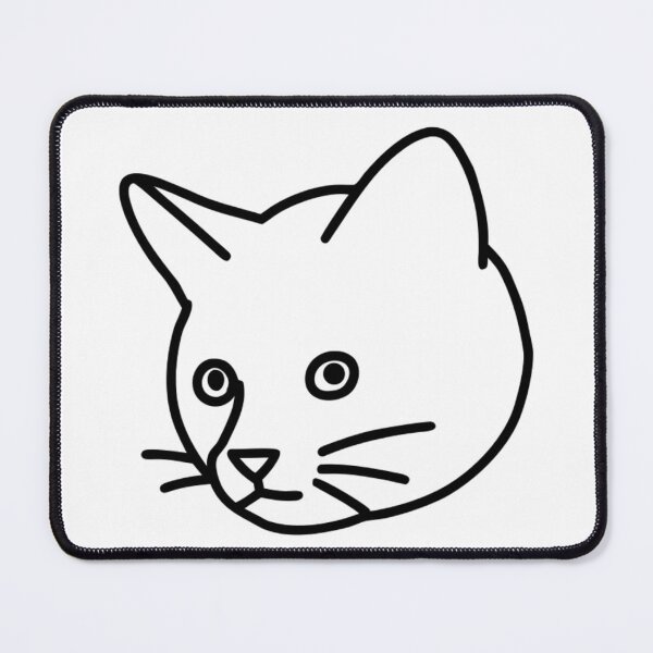 Item preview, Cute Minimal Cat Face Simple Line Drawing designed and sold by Ikochane.