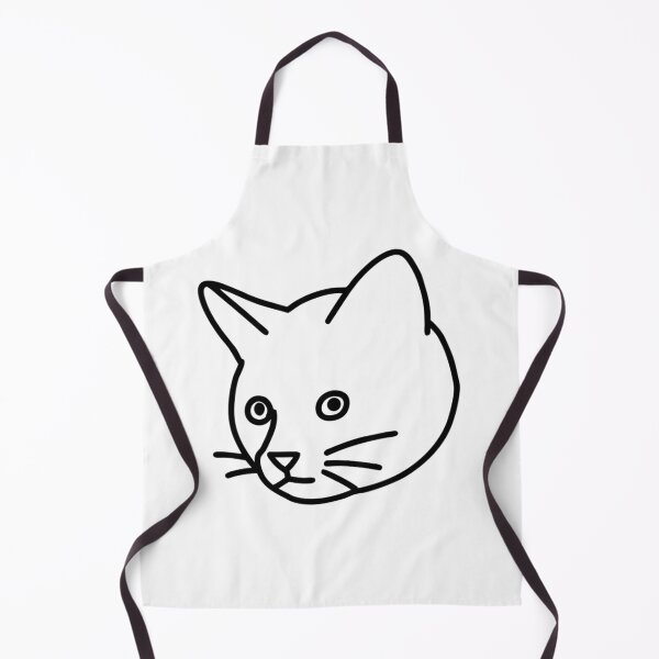 Item preview, Cute Minimal Cat Face Simple Line Drawing designed and sold by Ikochane.