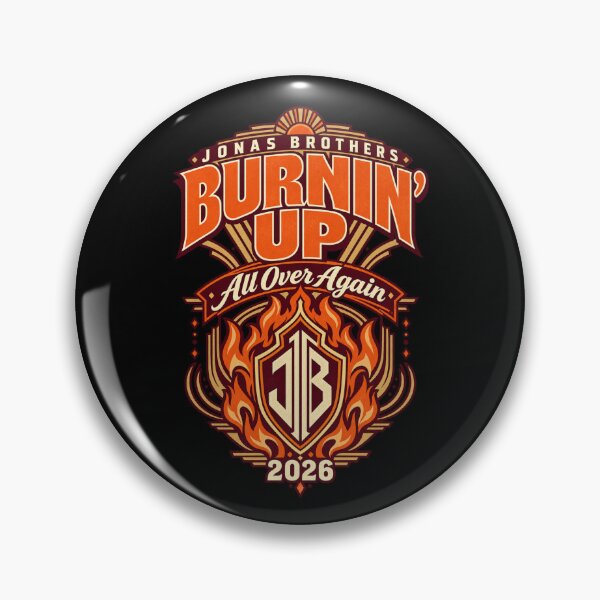 Item preview, Jonas Brothers Burnin Up All Over Again 2026 Art Dec Shield designed and sold by choudane.