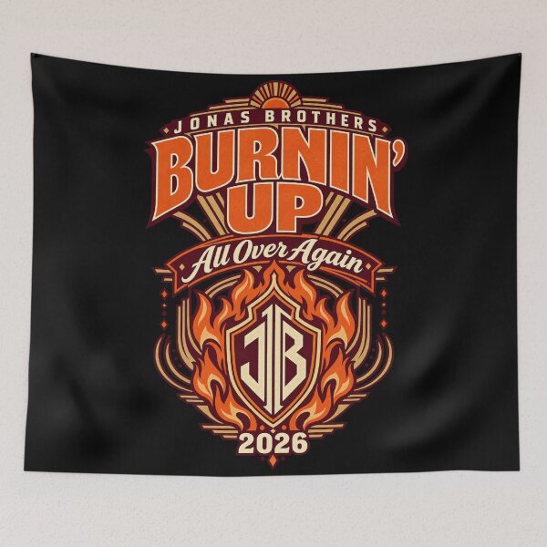 Item preview, Jonas Brothers Burnin Up All Over Again 2026 Art Dec Shield designed and sold by choudane.