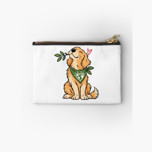 Item preview, Dogs and Social Justice Golden Retriever - Olive Branch Peace Dog Sticker designed and sold by VYBEHAUS.