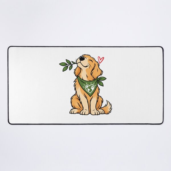 Item preview, Dogs and Social Justice Golden Retriever - Olive Branch Peace Dog Sticker designed and sold by VYBEHAUS.