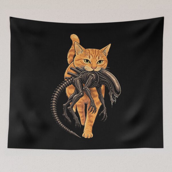 Item preview, Xenomorph Cat designed and sold by thedoodlevault.
