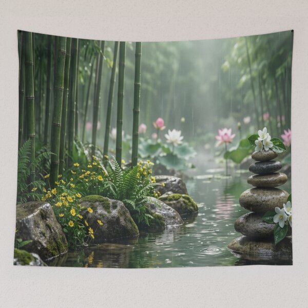 Item preview, Bamboo Reflections - Tranquil Forest Stream designed and sold by nhk999.