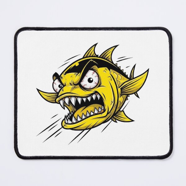 Item preview, Angry Yellow Piranha Cartoon designed and sold by RICAMTP.