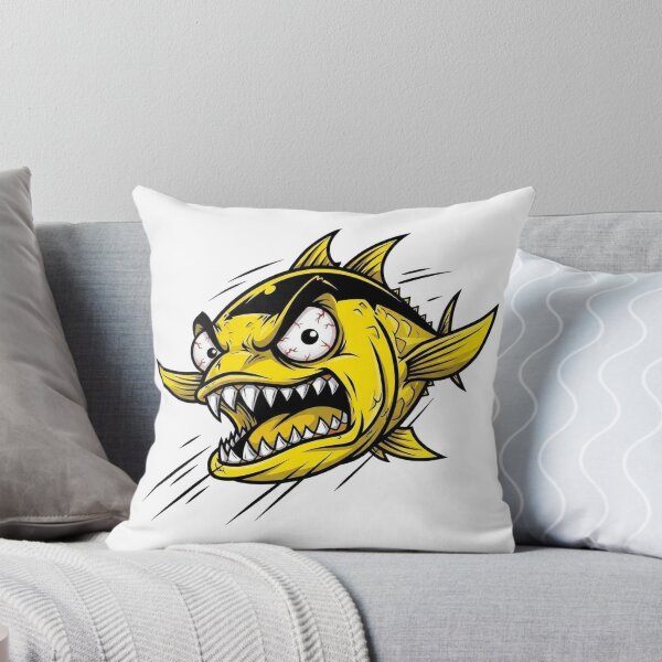 Item preview, Angry Yellow Piranha Cartoon designed and sold by RICAMTP.