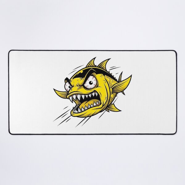 Item preview, Angry Yellow Piranha Cartoon designed and sold by RICAMTP.