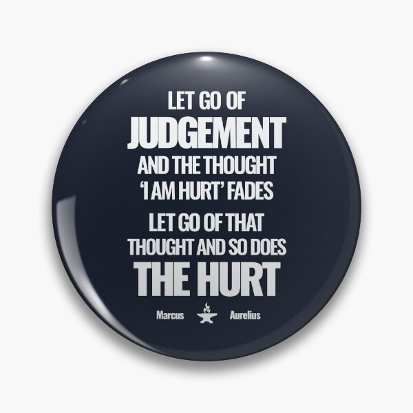 Item preview, Let Go of Judgement - Marcus Aurelius - Bold Stoic Motivational Quote - Light Version designed and sold by Stoic Core.