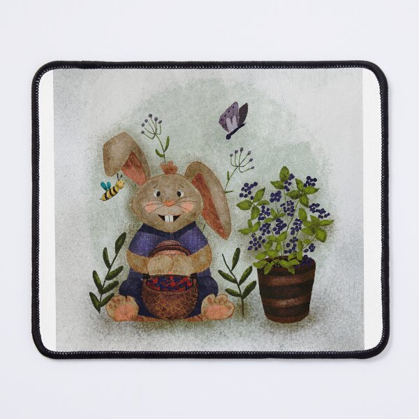 Item preview, Funny Bunny Berry Bee Cute Print, Quirky Beekeeper Gift designed and sold by TheHawthornFairy.