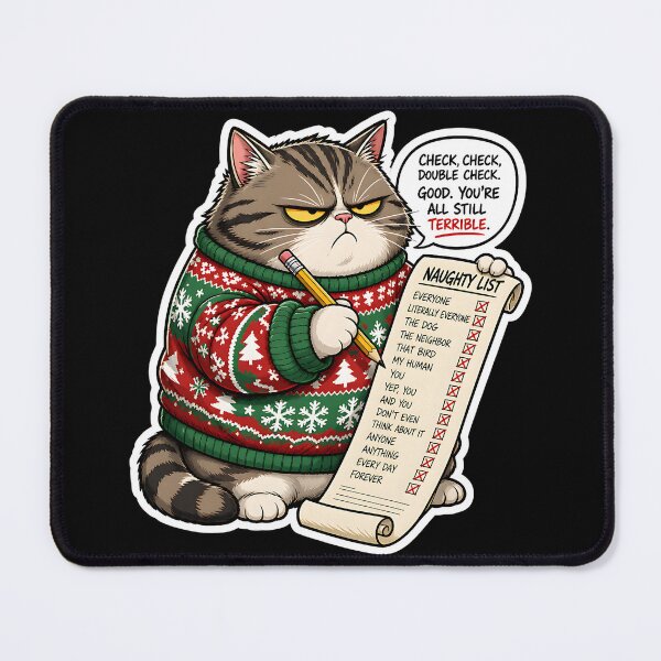 Item preview, Audit Secret Santa Grumpy Cat designed and sold by SeasonalChic.