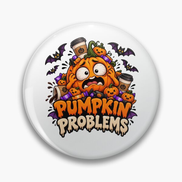 Item preview, Pumpkin Problems Halloween Graphic, Funny Pumpkin Design, Cute Spooky Halloween Clipart designed and sold by Pixanova.