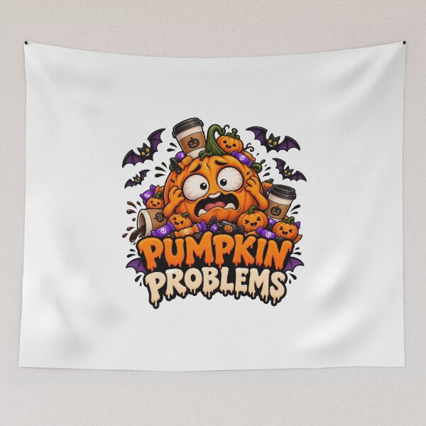 Item preview, Pumpkin Problems Halloween Graphic, Funny Pumpkin Design, Cute Spooky Halloween Clipart designed and sold by Pixanova.