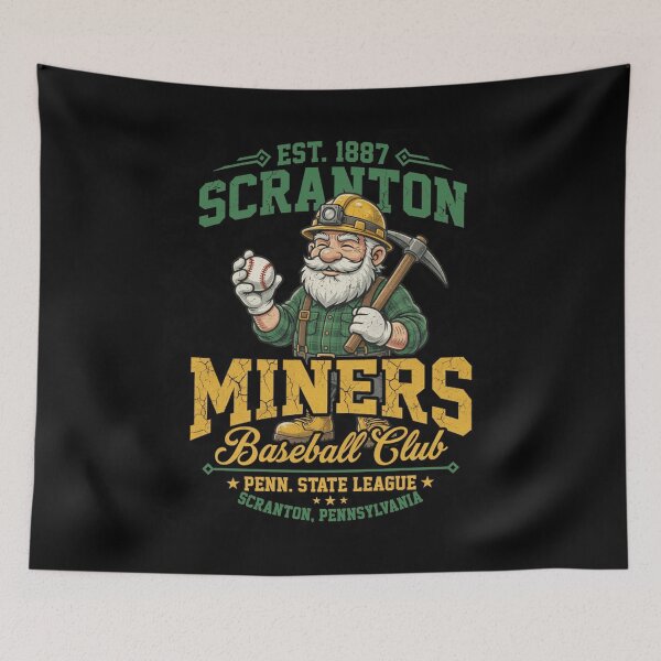 Item preview, Scranton Miners Baseball Club Vintage Pennsylvania State League Graphic designed and sold by SmithOscarShop.