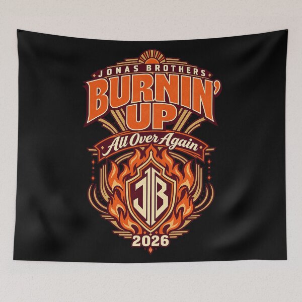 Item preview, Jonas Brothers Burnin Up All Over Again 2026 Art Dec Shield designed and sold by choudane.