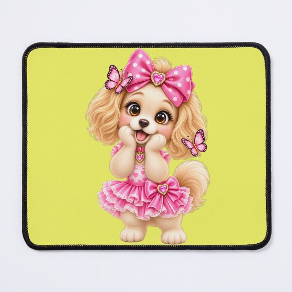 Item preview, Cute Pink Princess Poodle with Butterflies designed and sold by NEFERSIGN.