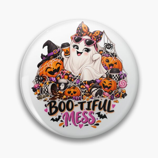 Item preview, Boo-Tiful Mess Halloween Graphic, Funny Ghost Design, Cute Spooky Halloween Clipart designed and sold by Pixanova.