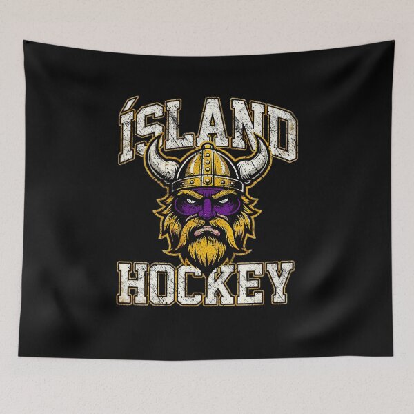 Item preview, Island Hockey Vintage Nordic Warrior Norse Mascot Graphic designed and sold by SmithOscarShop.