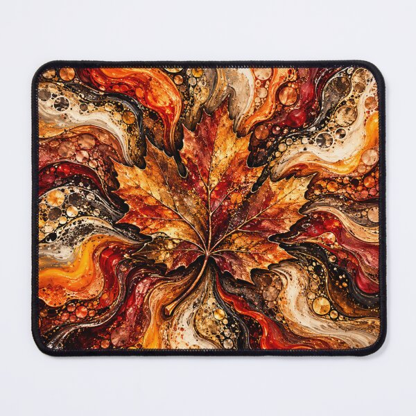 Item preview,  Autumn Maple Fluid Abstract – Copper Orange & Crimson Organic Flow Art designed and sold by AnimalAirtistry.