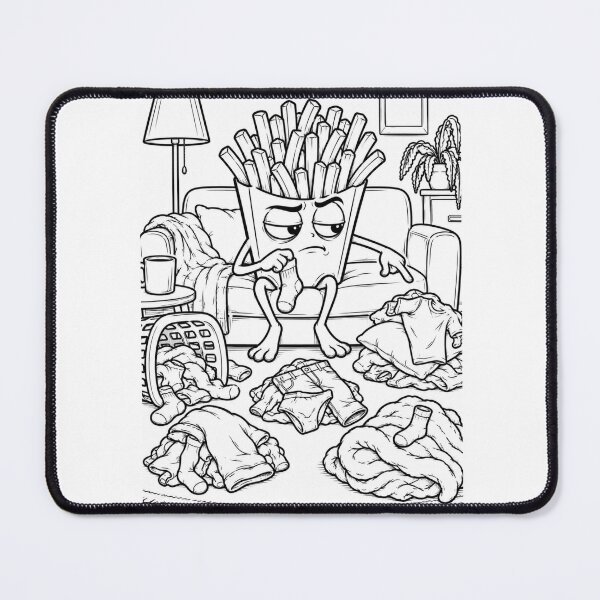 Item preview, French Fries vs Laundry Funny Adulting Chaos designed and sold by ComedyInkFactor.