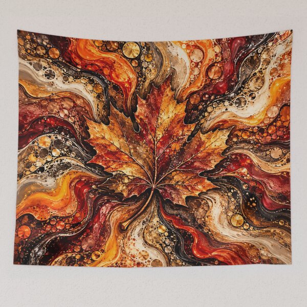 Item preview,  Autumn Maple Fluid Abstract – Copper Orange & Crimson Organic Flow Art designed and sold by AnimalAirtistry.