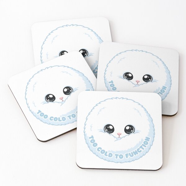 Item preview, Too Cold To Function Kawaii Arctic Hare Snowball designed and sold by Arc2020.