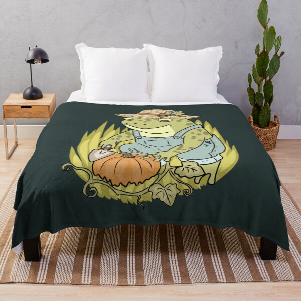Item preview, Cottagecore Autumn Frog Gardener with Pumpkin  designed and sold by LeshanArt.