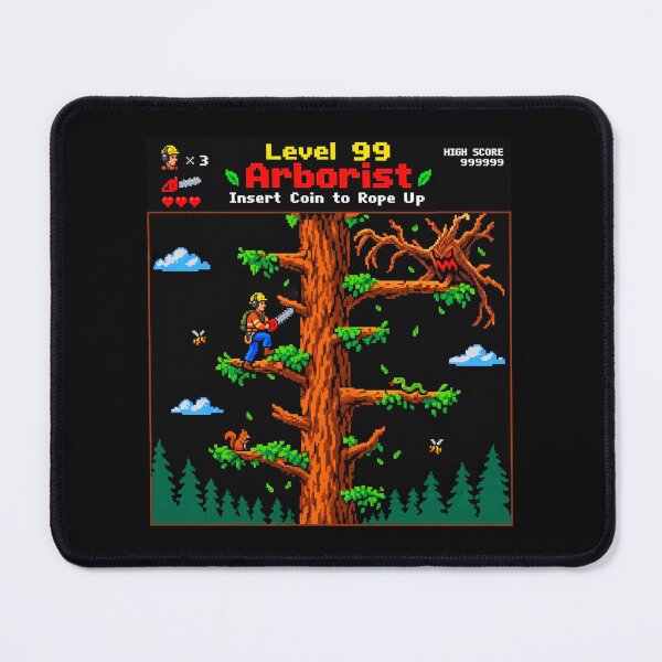 Item preview, Level 99 Arborist - Retro 8-Bit Tree Climber Arcade Game designed and sold by Ibrahimhema5.