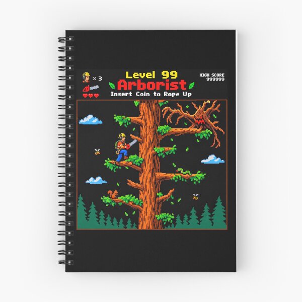 Item preview, Level 99 Arborist - Retro 8-Bit Tree Climber Arcade Game designed and sold by Ibrahimhema5.