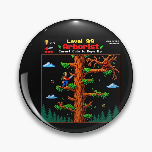 Item preview, Level 99 Arborist - Retro 8-Bit Tree Climber Arcade Game designed and sold by Ibrahimhema5.