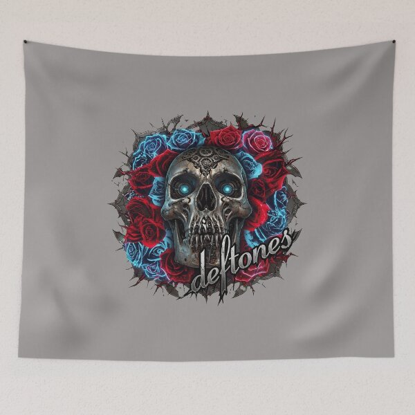 Item preview, Distressed Skull Roses Script Band Graphic-54 designed and sold by Miloenkovic.