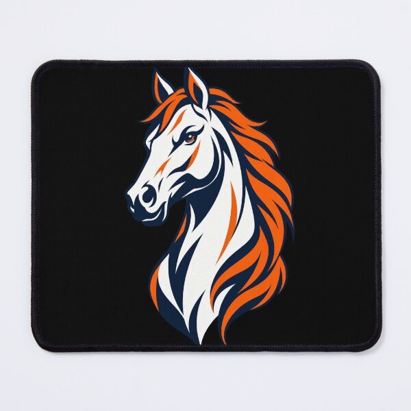 Item preview, Denver Broncos Side Profile Horse Head Orange Navy Mane designed and sold by choudane.