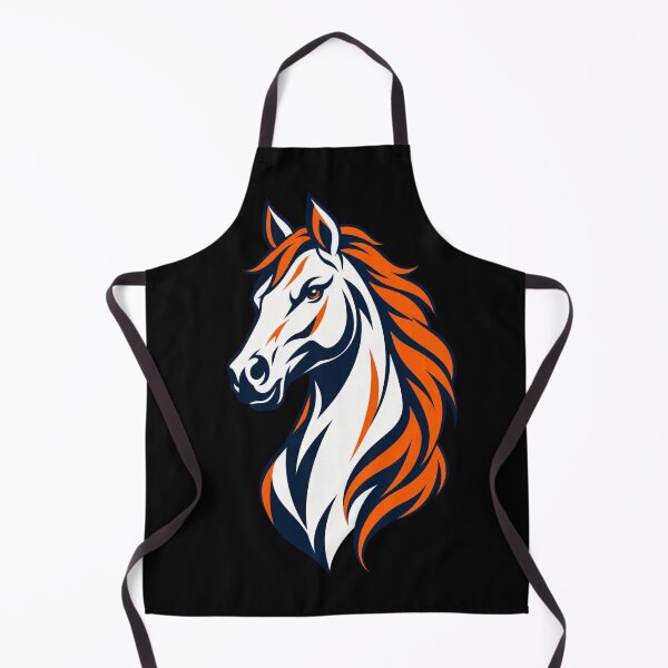 Item preview, Denver Broncos Side Profile Horse Head Orange Navy Mane designed and sold by choudane.
