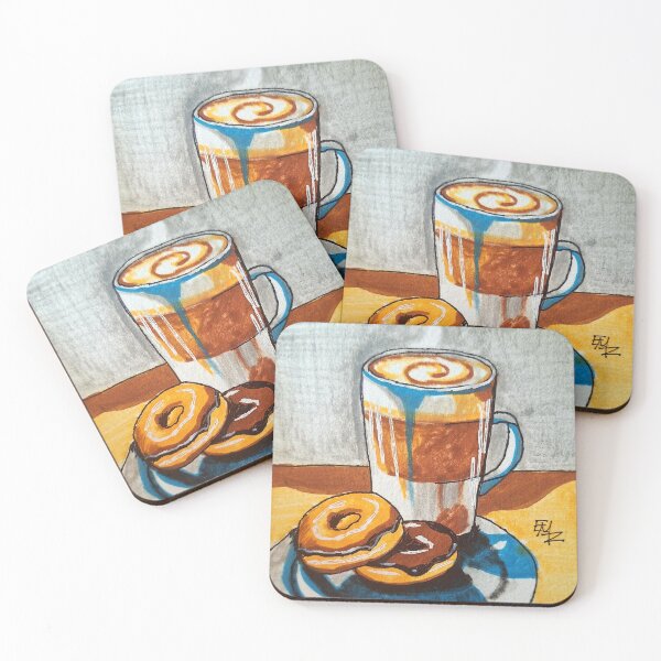 Item preview, Warm Latte Illustration – Hygge Coffee Lover Decor designed and sold by emzportraits.